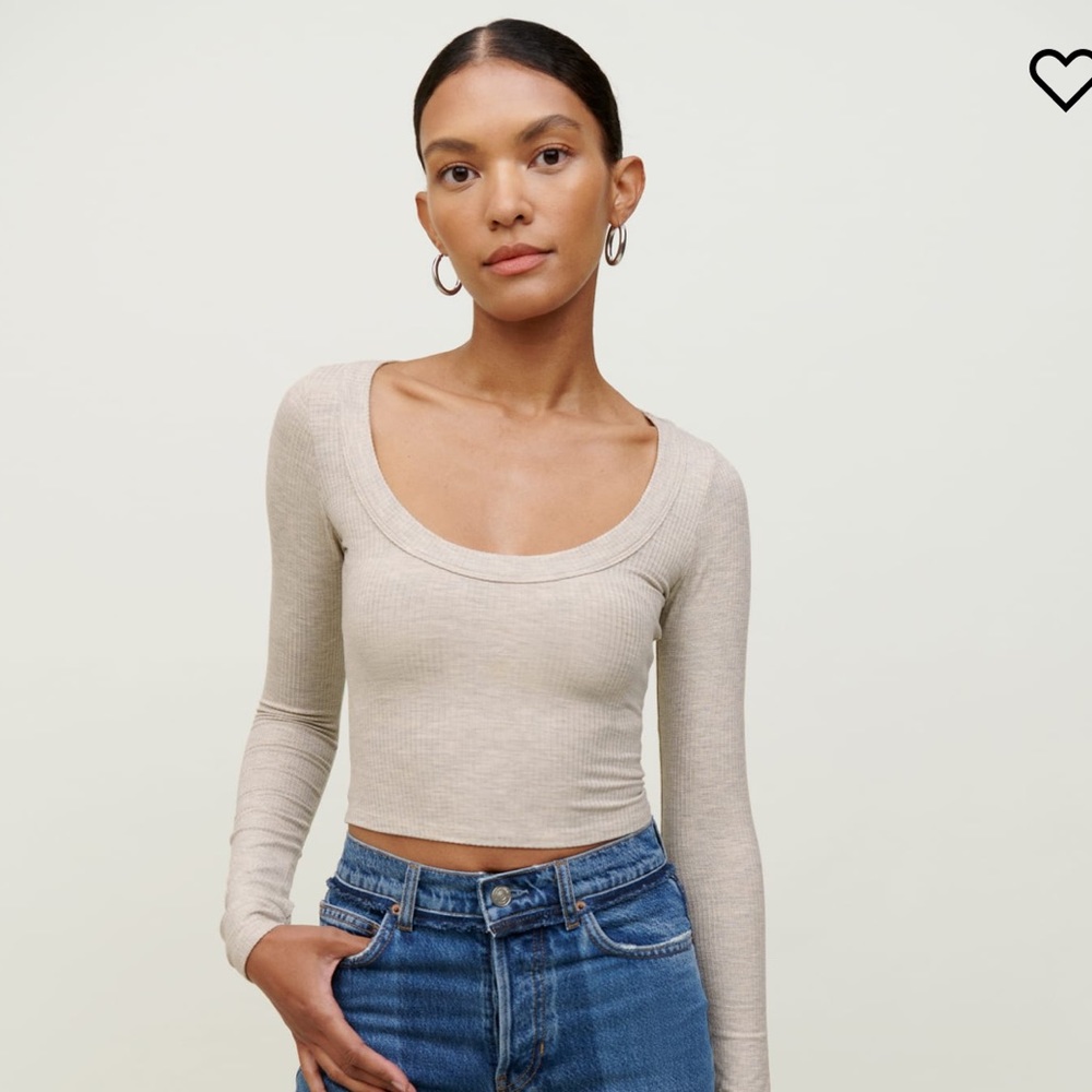 Reformation Paige Knit Top in Marble